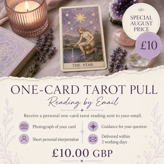 One-Card Tarot Pull by Email - £10 August Special